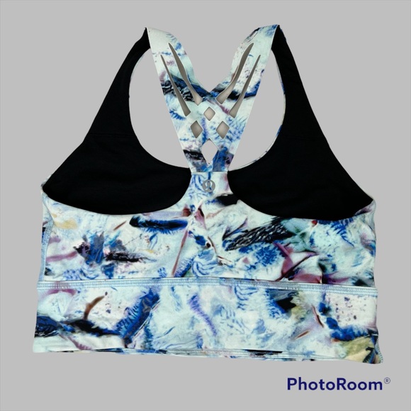 Lululemon Mind Over Miles Bra Size 6 Racerback Strappy Exposure Multi - Picture 6 of 8
